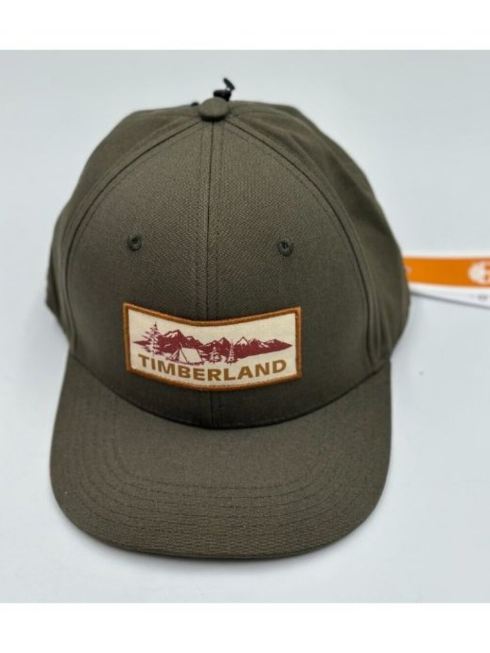 NWT Timberland Outdoor Mountain Patch Snapback Hat Olive Green Adjustable Cap